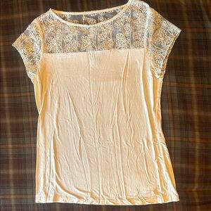 Elegant Lace Women's Top in Cream